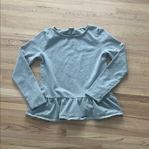 J. Crew Peplum Long Sleeve Top, XS